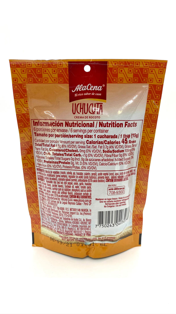 AlaCena salsa de rocoto molido 85gr