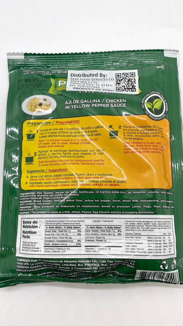 Provenzal Aji de Gallina Sazon