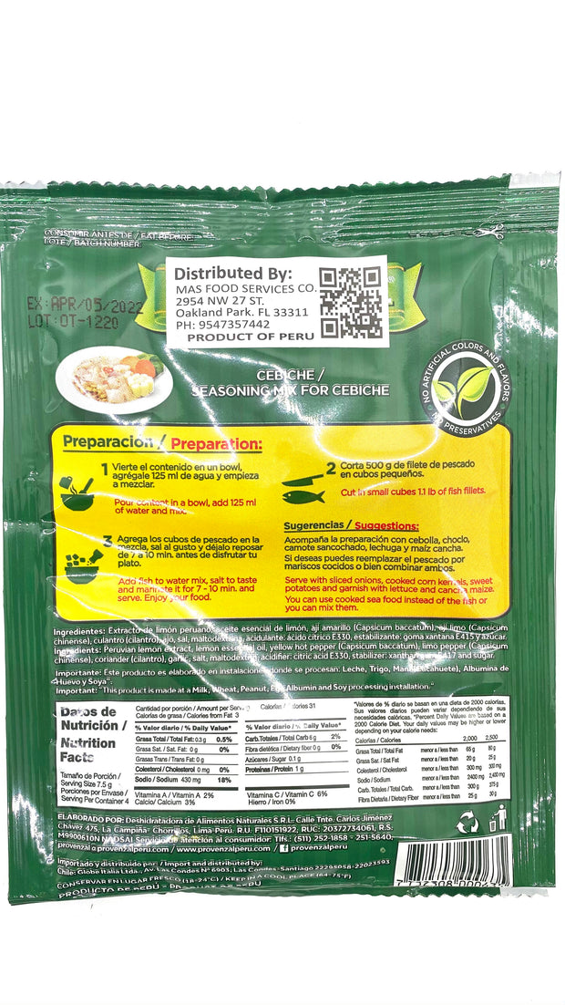 Provenzal Cebiche Sazon